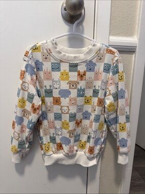 Little sleepies Animal Checkered Sweatshirt - Multicolor